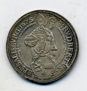 Талер 1675 г. Зальзбург