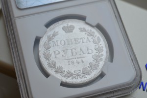РУБЛЬ 1844 ВАРШАВА ПОЛИРОВКА NGC MS61