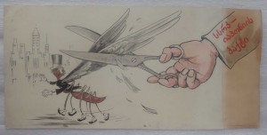 Политические карикатуры 1940,1949-х годов.