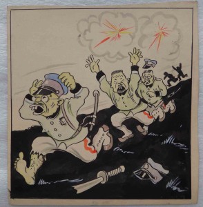 Политические карикатуры 1940,1949-х годов.