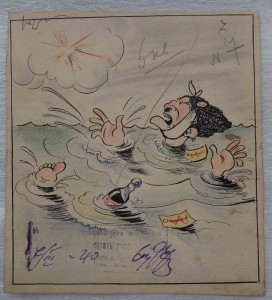 Политические карикатуры 1940,1949-х годов.