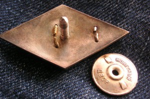 Ромб Арт.Ак. им.Дзержинского серебро люкс (1 тип)