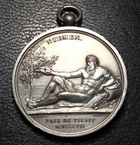 Медаль Тильзитский Мир 1807 Александр Наполеон Вильгельм