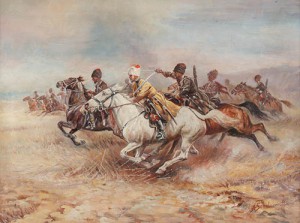 Афанасий Шелумов. Атака Казаков