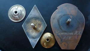 Первый экипаж а/л Сибирь именной и ромб ЛВИМУ серебро R