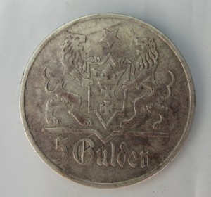 5 гульденов 1923 г.( вольный город Данциг)