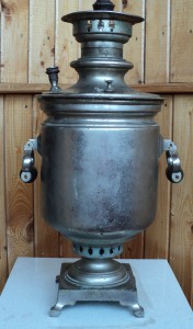 Самовар с 12 медалями. Тейле , никель , 4 литра.