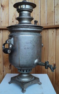 Самовар с 12 медалями. Тейле , никель , 4 литра.