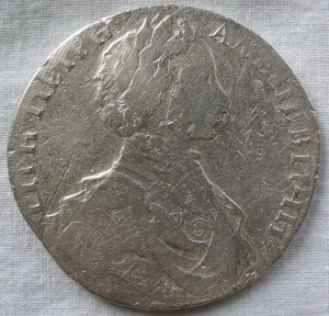 Царь Петр Алексеевич -Московский рубль 1712г.
