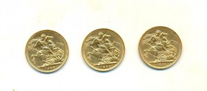 Виктория, соверены, 3 шт.