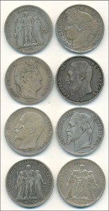 Пятёрки: французы и бельгиец - 8 шт. по 25 гр.