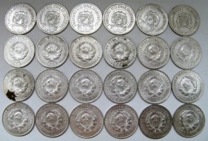 Биллоны   10 , 15 и 20 коп 1922-1930 г - 172 шт