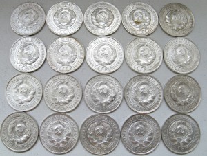 Биллоны   10 , 15 и 20 коп 1922-1930 г - 172 шт