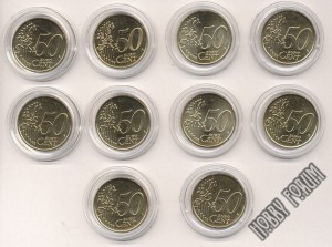 Набор (10 штук) цветных монет