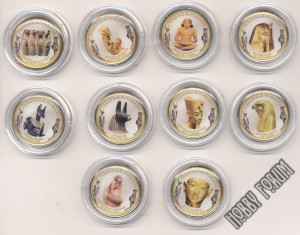 Набор (10 штук) цветных монет