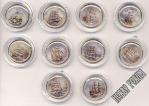 Набор (10 штук) цветных монет