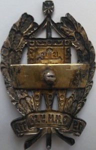 Серебряный Знак 1911 года с эмалью