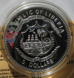 «Великие люди» на монетах : Либерия, 5 долларов 2009-2011