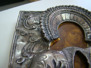 Ахтырская божья матерь(серебро) с орлом