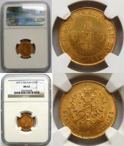 10 марок 1879 NGC MS 62