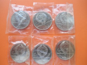 Юбилейные рубли СССР (Олимпиада) 6 шт.