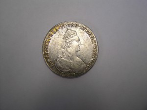 Рубль 1780 г  СПБ отличное состояние.