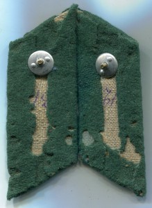 Петлицы, пограничник, связист, латунь-эмаль