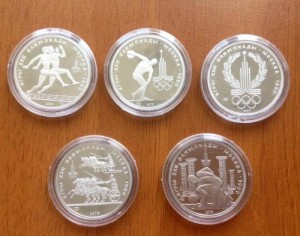 Олимпиада 150 руб.платина 5 шт.