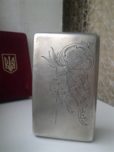 Портсигар серебряный