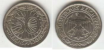 50 пфеннингов-1928 года.