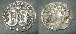 Ливонез - 4 копейки 1757 г