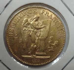 Золото 20 франков Ангел 1897 год