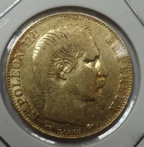 Золото 20 франков Наполеон III  1857 год