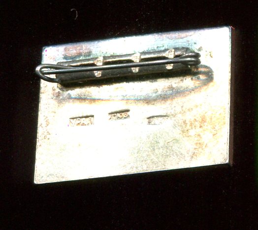 Аэрофлот. В серебре + пластина родонита: СЮФ, "Урал", "875".