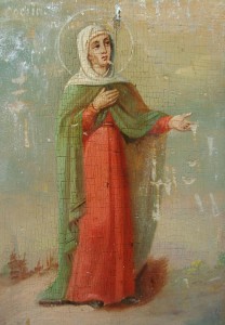Икона Святой Мученицы Софии. Именник. Софья. 19 век.