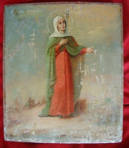Икона Святой Мученицы Софии. Именник. Софья. 19 век.