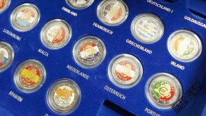 Набор монет 2 евро 2009, 10 лет Евро, цветные