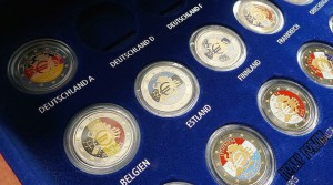 Набор монет 2 евро 2009, 10 лет Евро, цветные