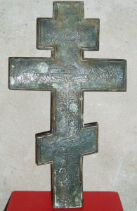 Распятие (голубая эмаль)