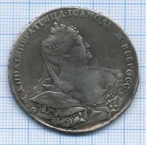 Рубль 1737 портрет К.Гедлингера