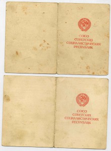 2 ЗДТ в ВОВ (Серии АН, АО - 1946 год) на женщину и мужчину