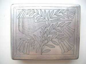 Портсигар с дарственной надписью,1942г.Волховский фронт.