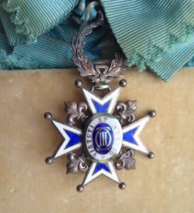 Орден Карлоса III в коробке ( Полный комплект ). Испания