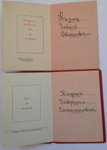 Две Отваги + БЗ на Ст. Лт. интендантской службы