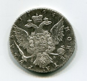 Рубль 1764г  СПБ СА