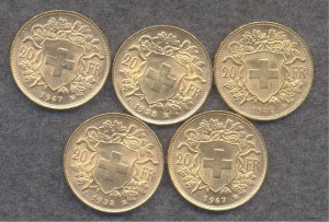 Швейцария 20 франков