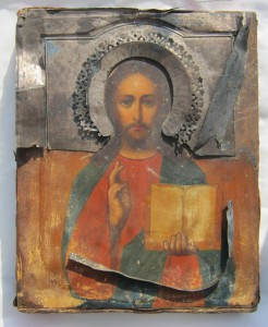 Икона 18 х 22 оклад серебро.