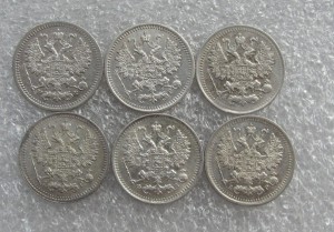 5 копеек(лот из 6 монет)