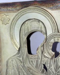 Икона Божьей Матери Тихвинская в окладе "Овчинников"