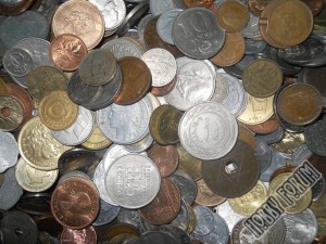 Сток монет мира из расчёта 16 евро за 1 кг.